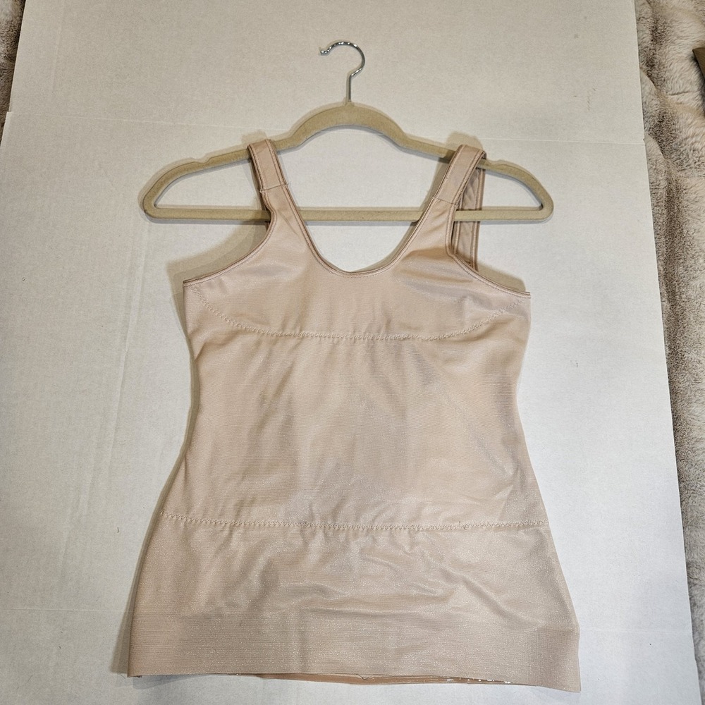 Miraclesuit Shapewear Tank Top Womens XL Warm Beige Slimming Camisole